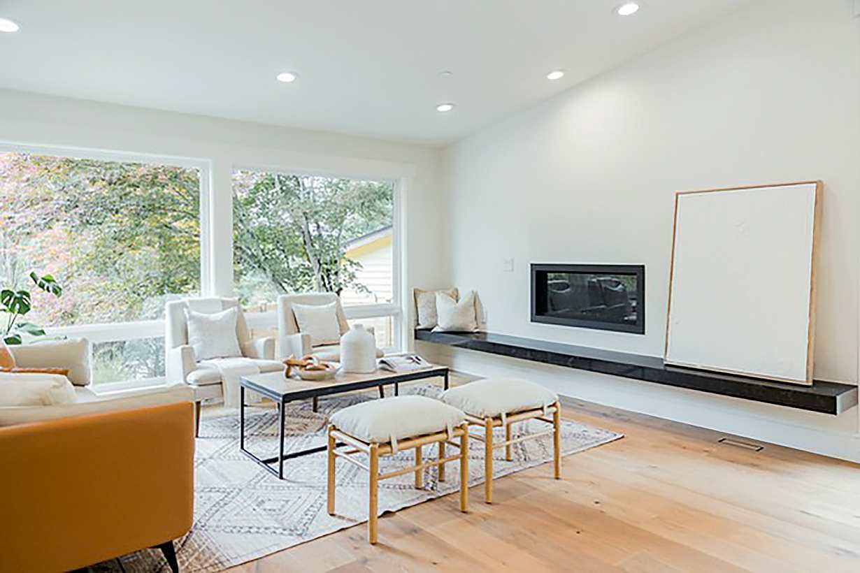 living room redesign in Pacific Northwest