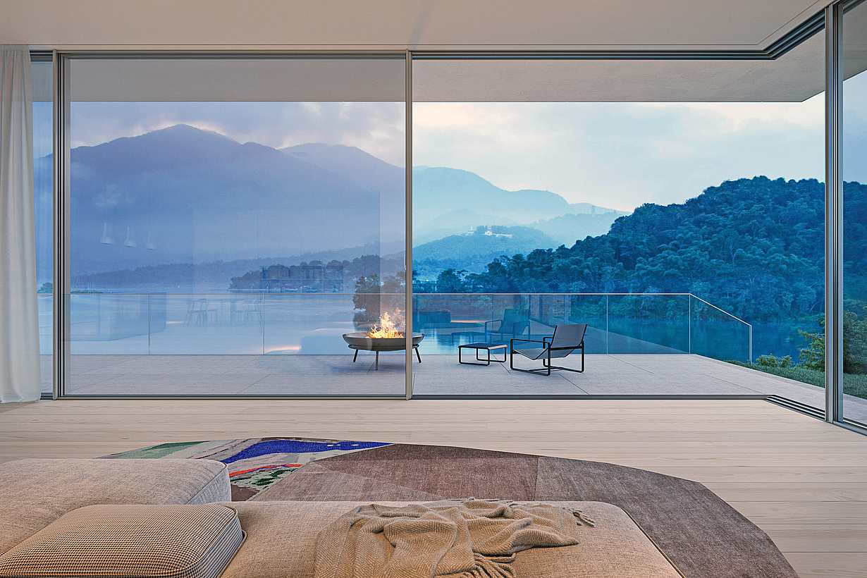 minimal sliding glass doors by NanaWall