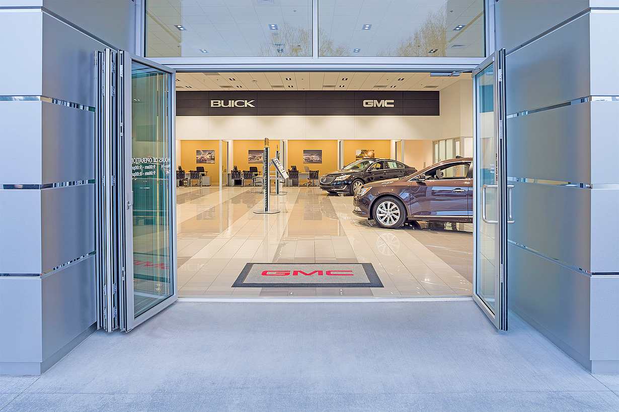 auto dealership commercial folding door