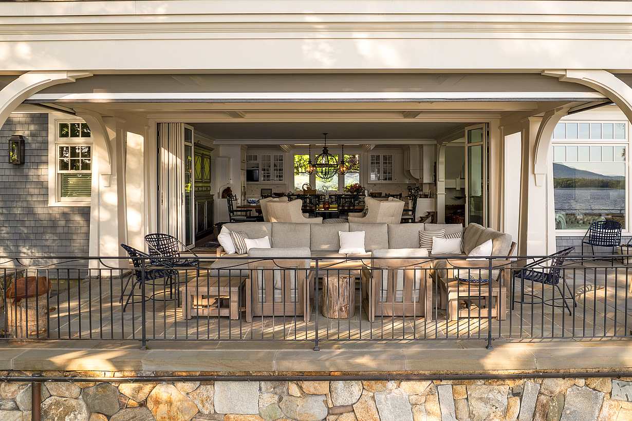 inswing movable glass doors maximize porch design