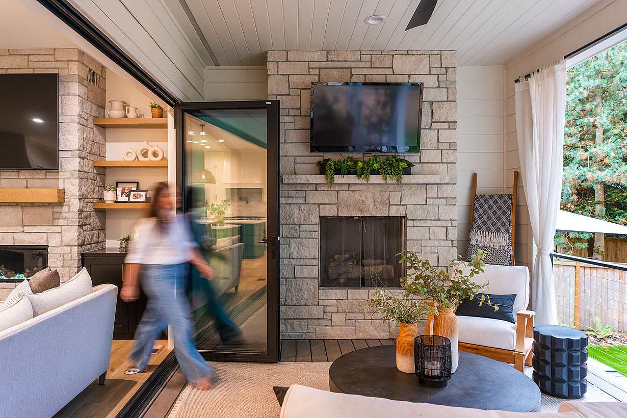movable glass door system porch design trends