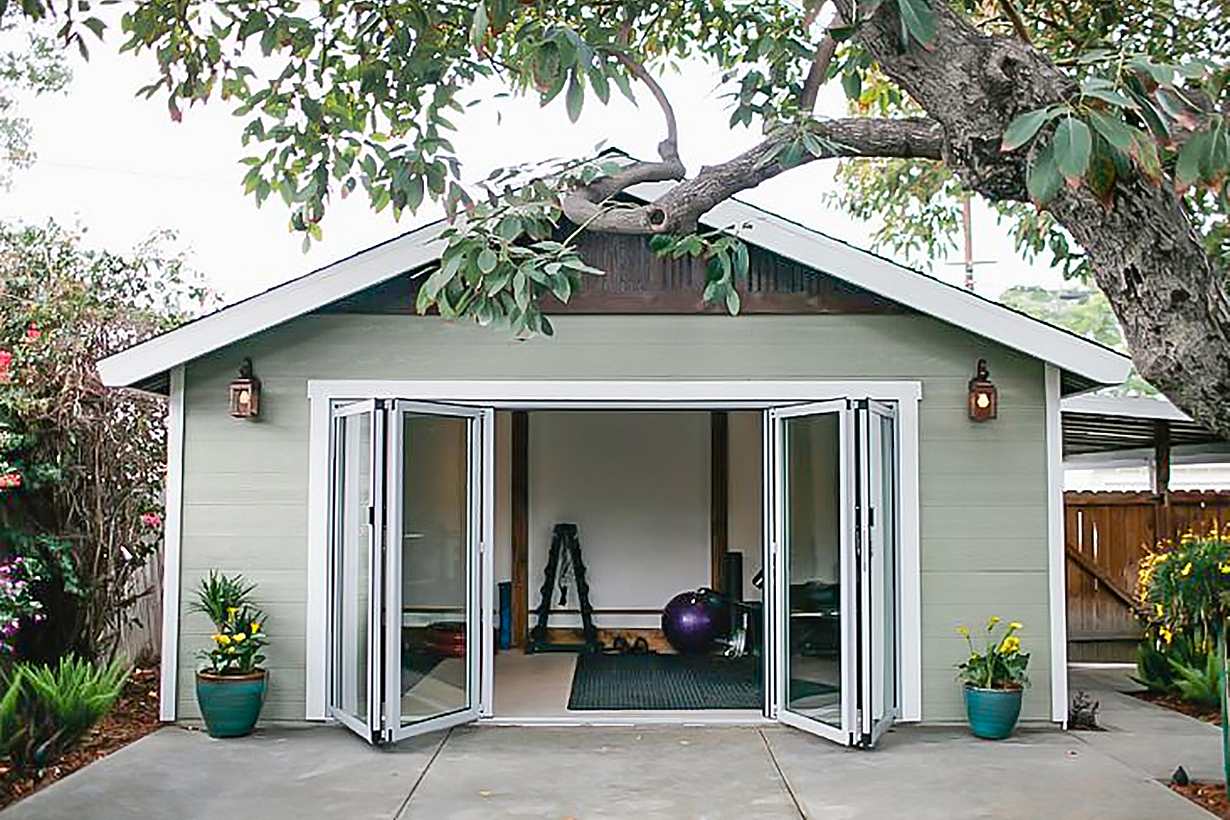 Garage conversion into ADU - moveable glass wall systems