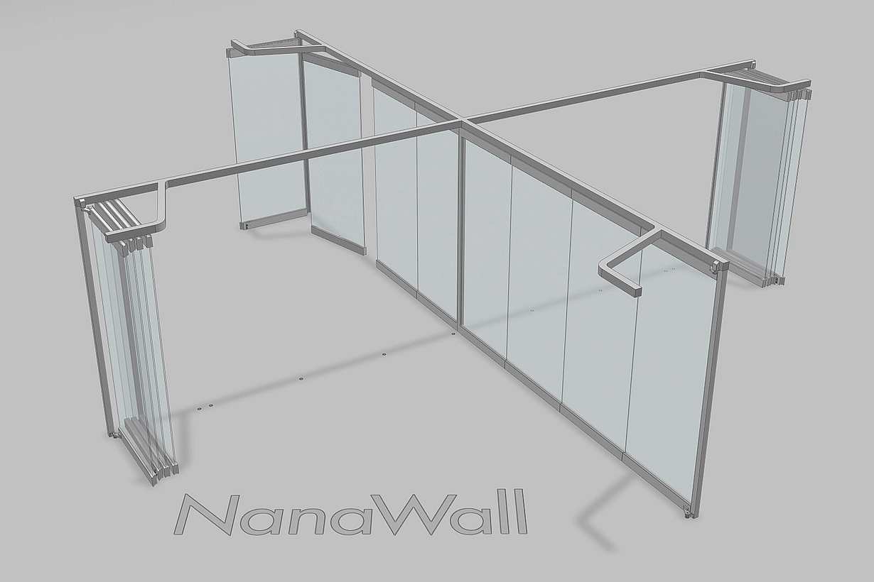 PrivaSEE Sliding Glass Walls 4-way-stop animation