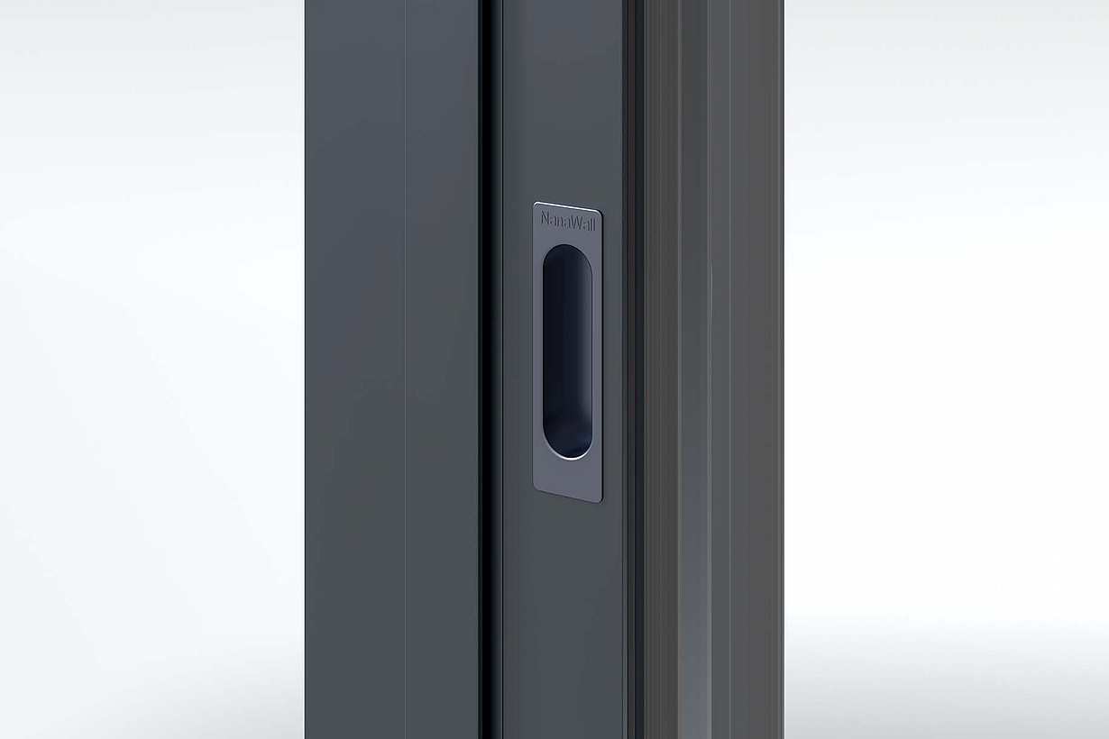 Black Flush Push Handle | NanaWall NW MultiSlide 630