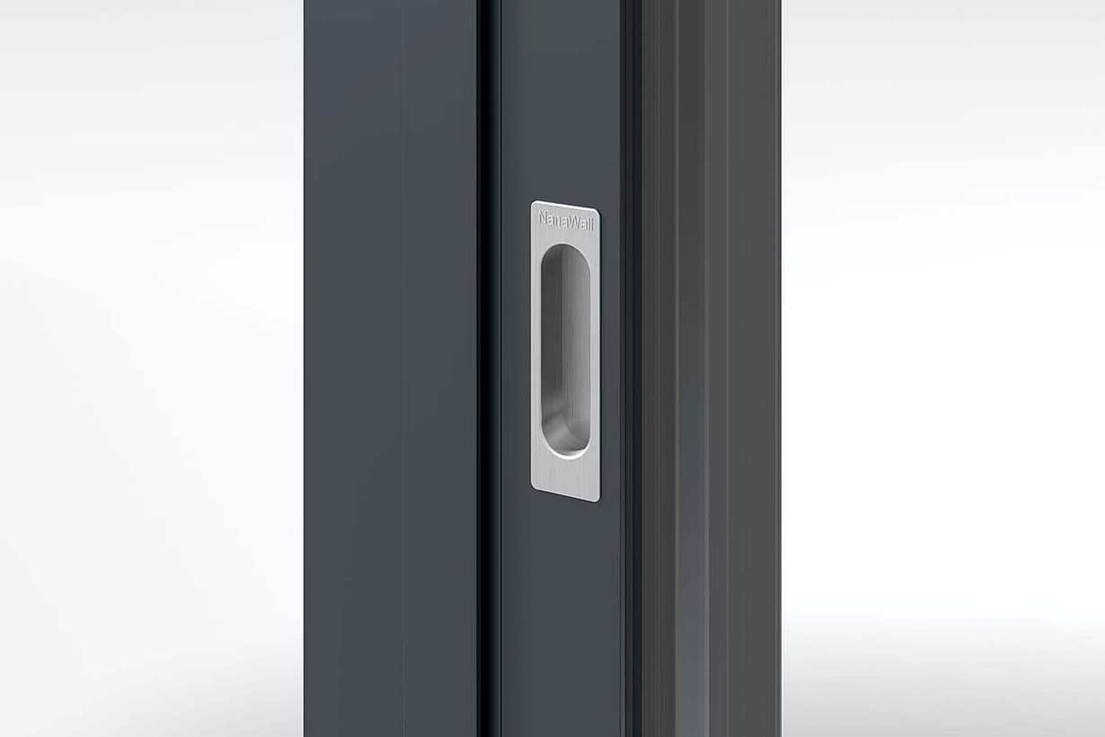 Silver Flush Push Handle | NanaWall NW MultiSlide 630