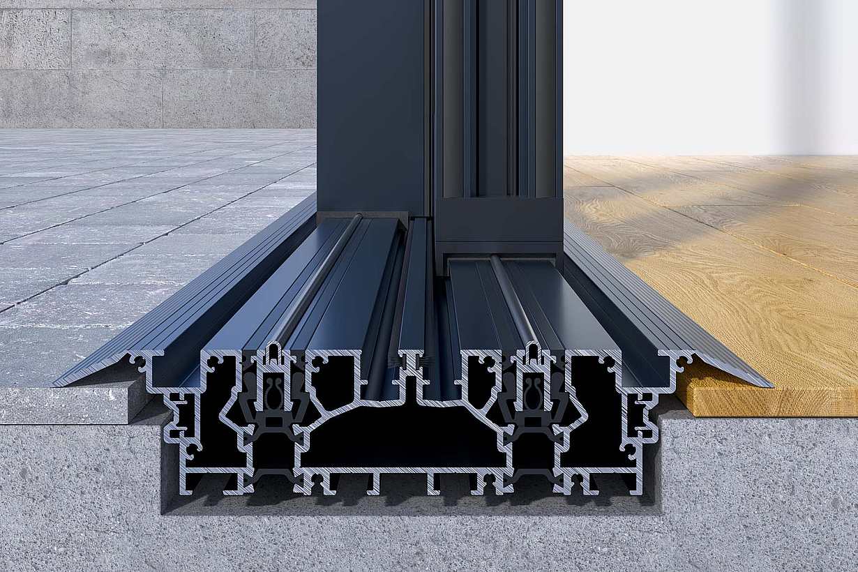 Black Low Profile Saddle Sill | NanaWall NW MultiSlide 630