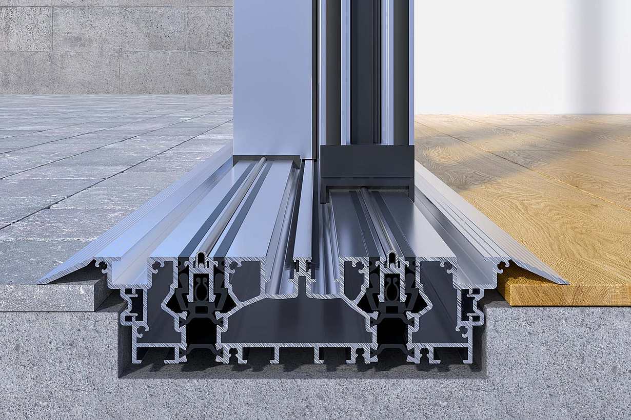 Silver Low Profile Saddle Sill | NanaWall NW MultiSlide 630