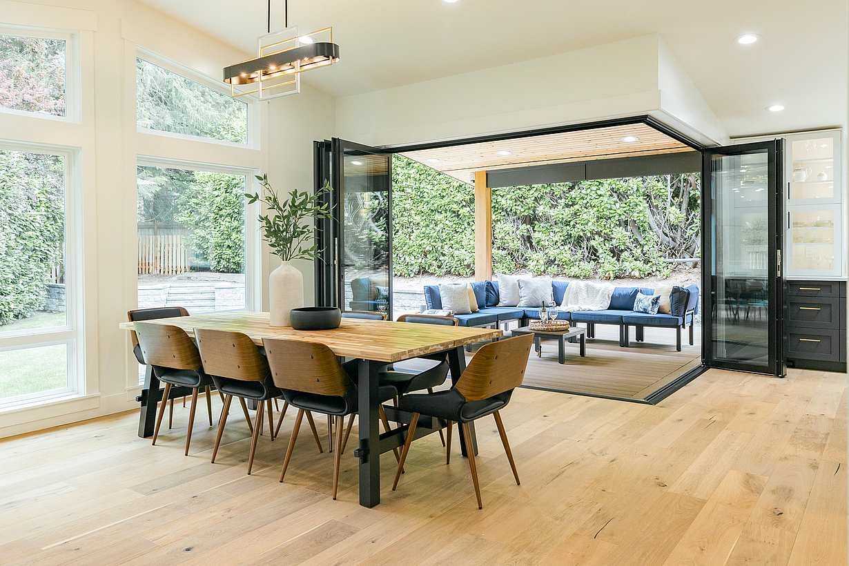 Aluminum folding patio doors
