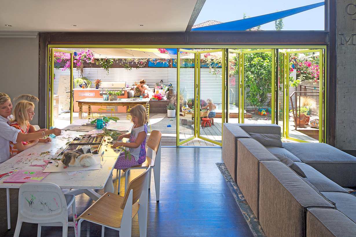 Aluminum folding patio doors