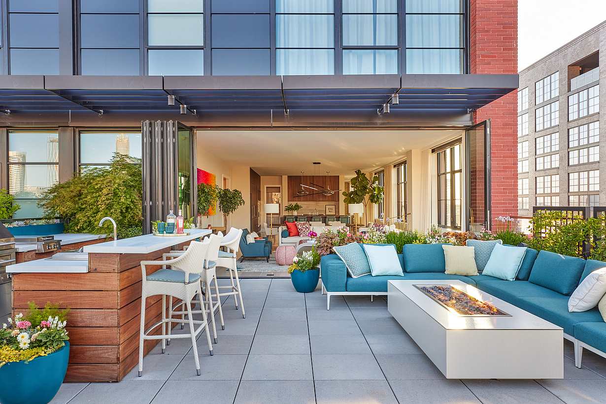 Aluminum folding patio doors