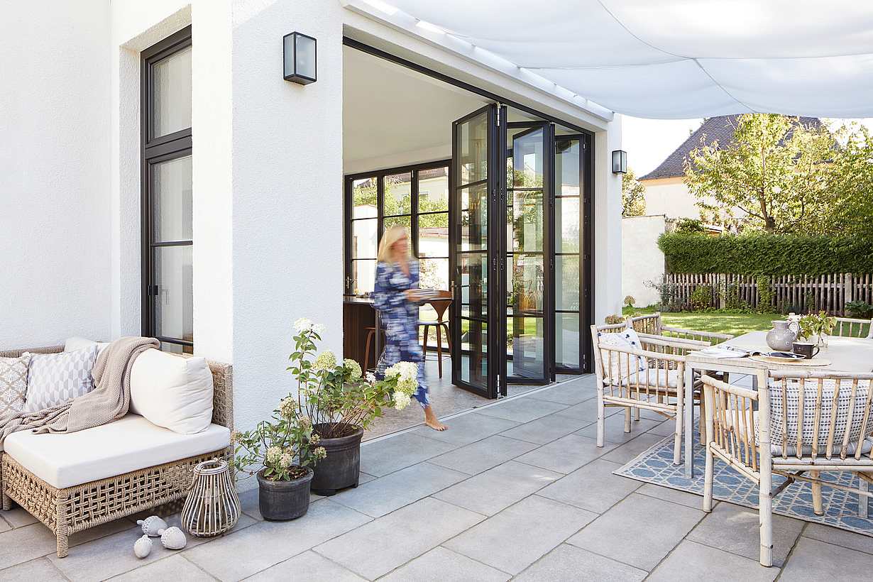 Aluminum folding patio doors