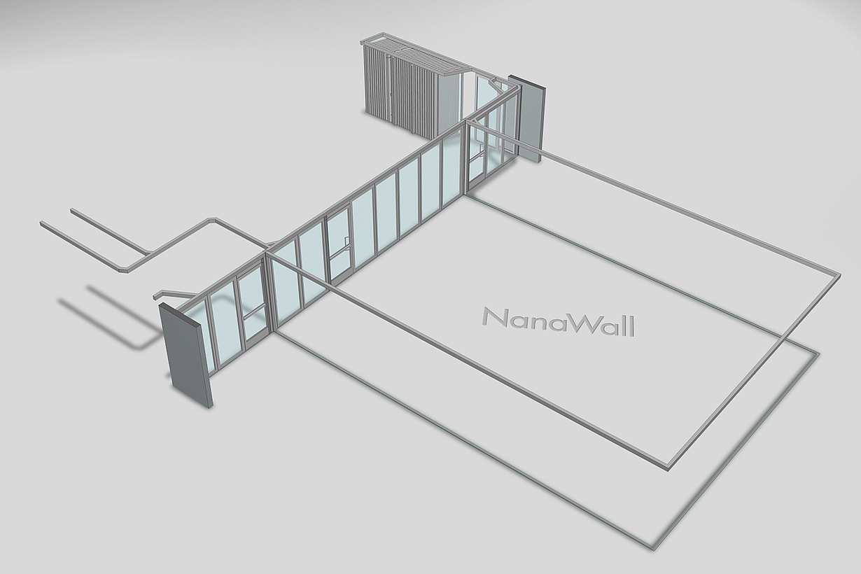 NanaWall HSW60 Open Corner Glass doors | Rooftop Terrasse