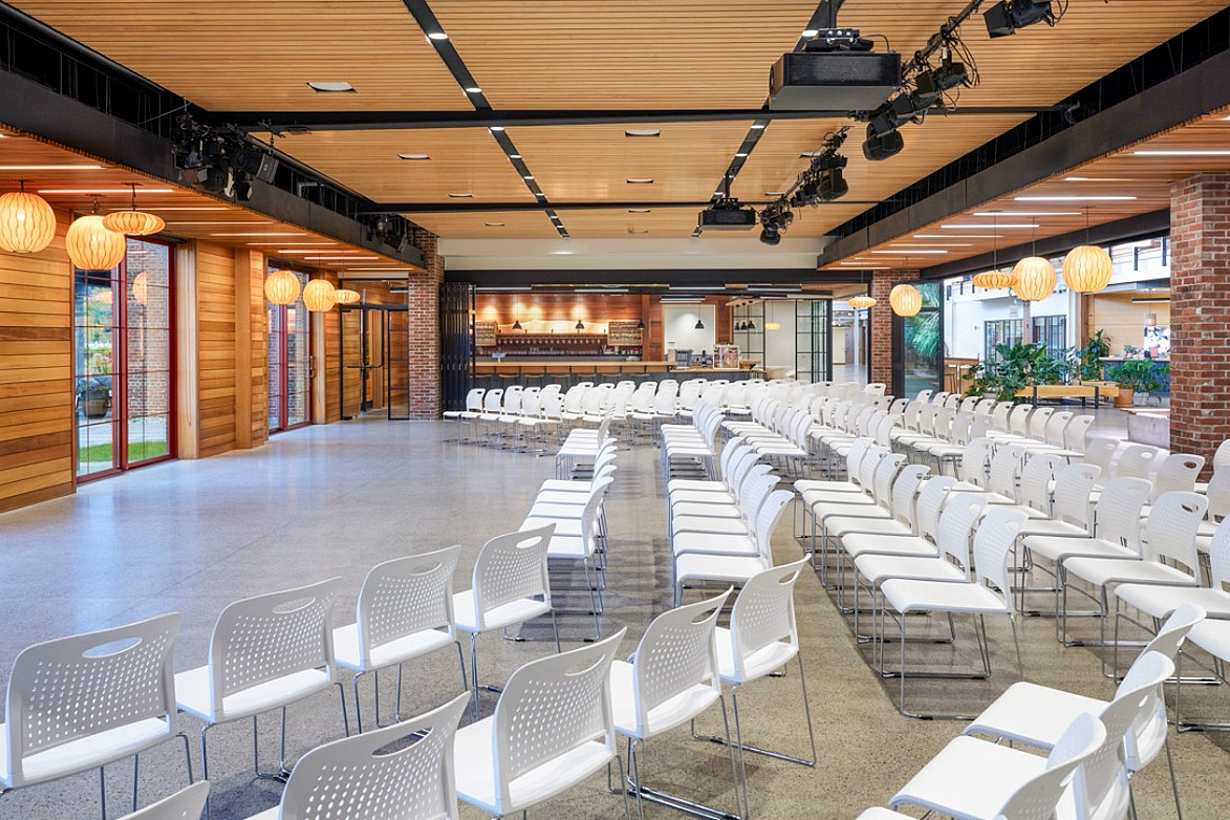 Multifunctional commercial spaces with NanaWall interior folding glass walls 