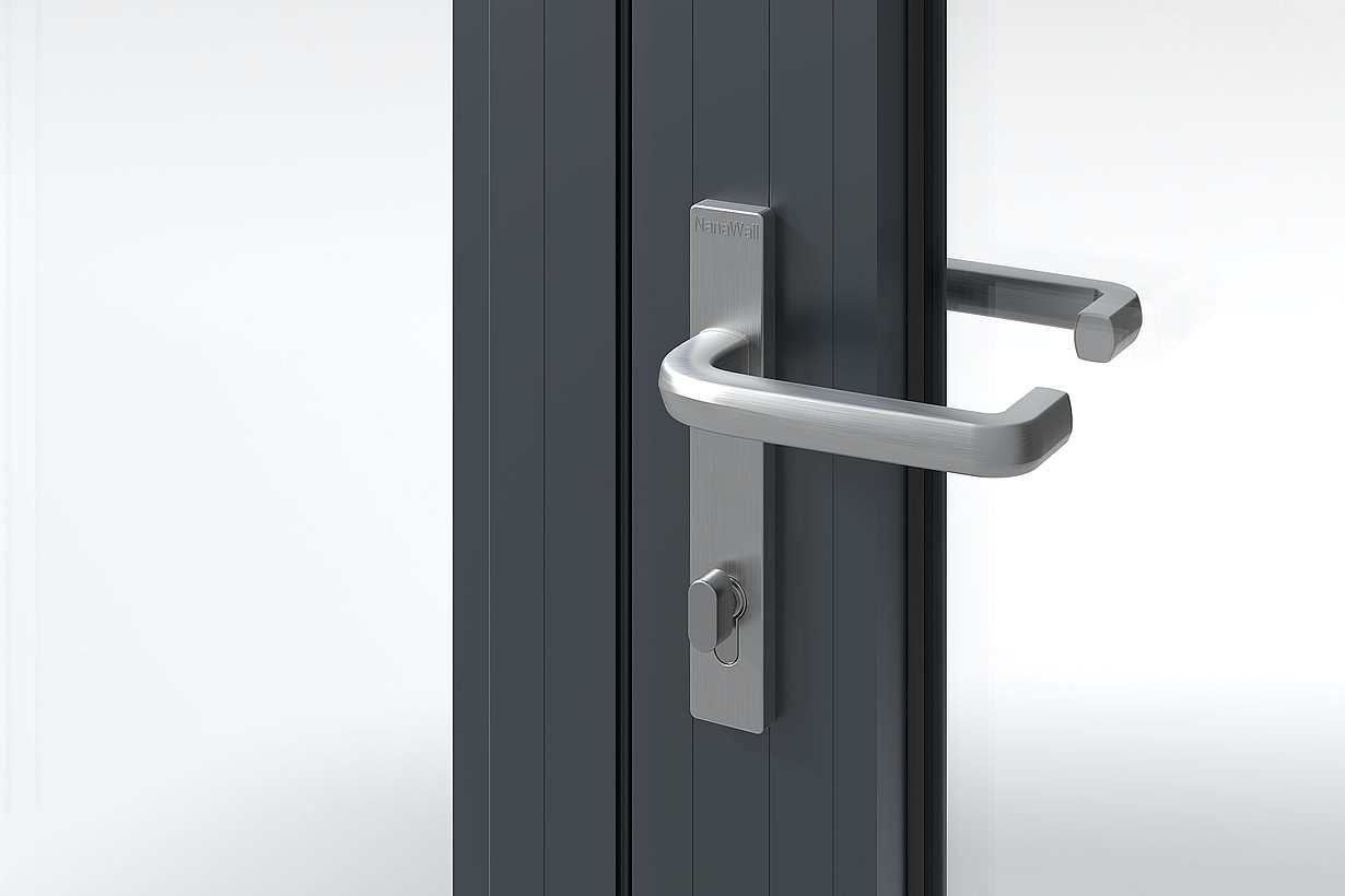 NanaWall Silver Lever Handle with Return