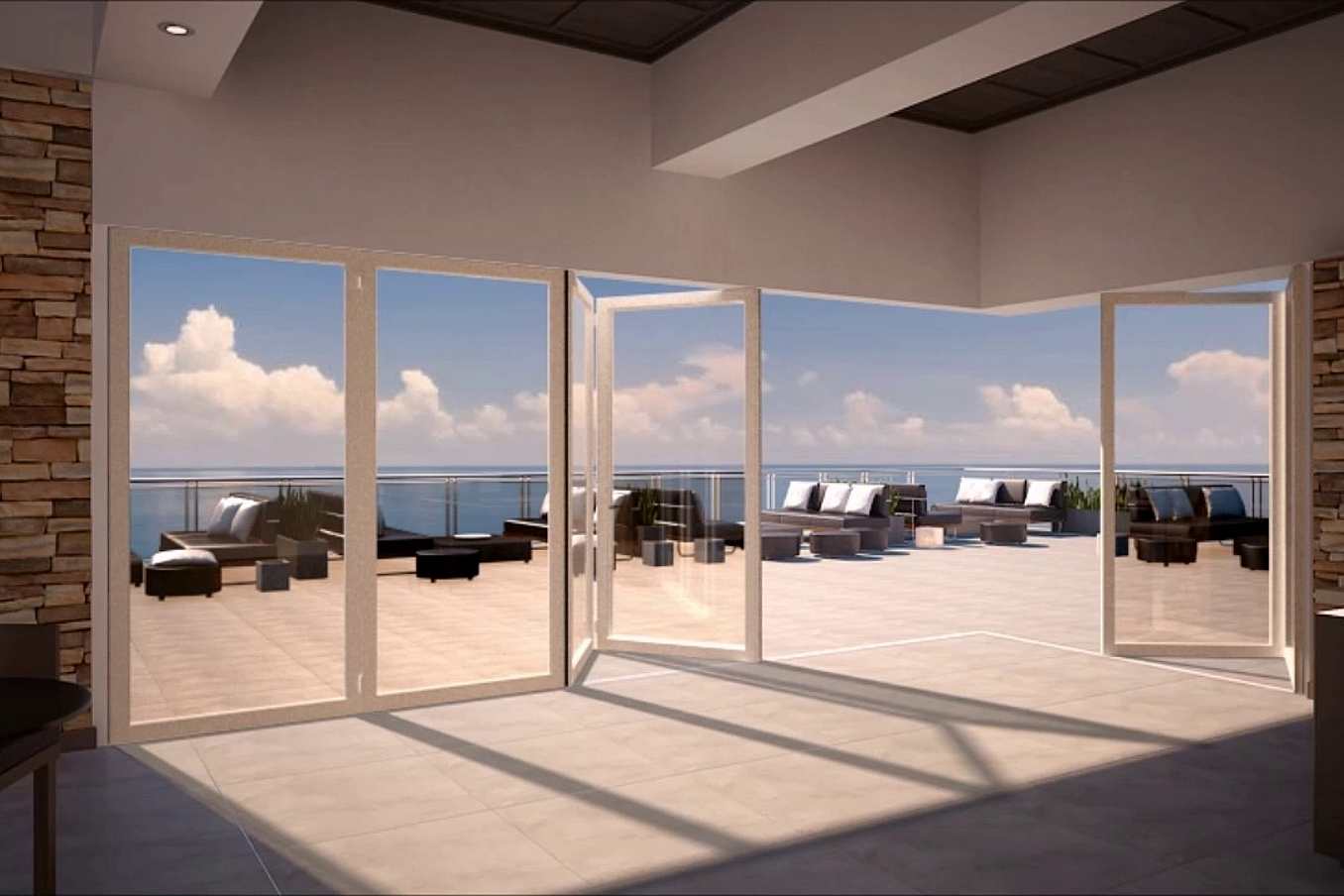 NanaWall open-corner configuration