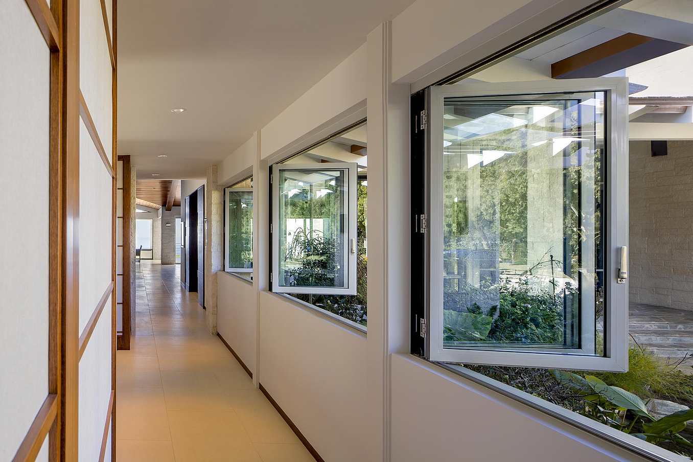 NanaWall SL45 Open Folding Window- Daylight view