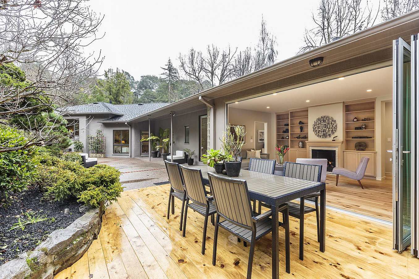 Retractable patio doors in Dublin, CA increase living space by connecting interiors with the outdoor environment