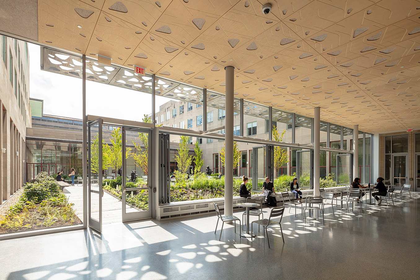 MIT Hayden Library Folding Windows with Swing Doors