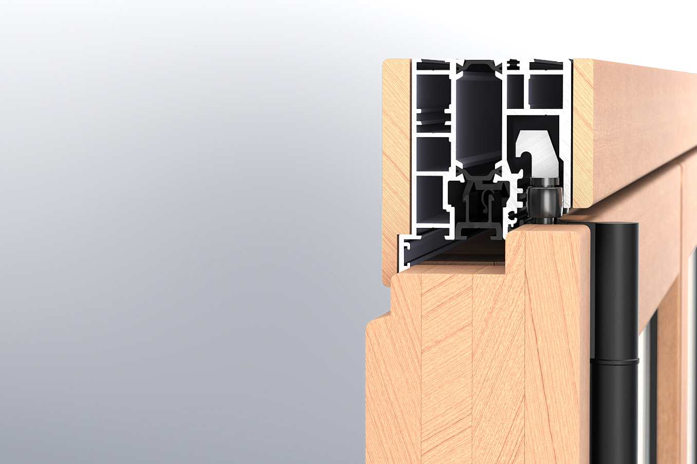 NanaWall NW Wood 540 AntiTilt with Insert 