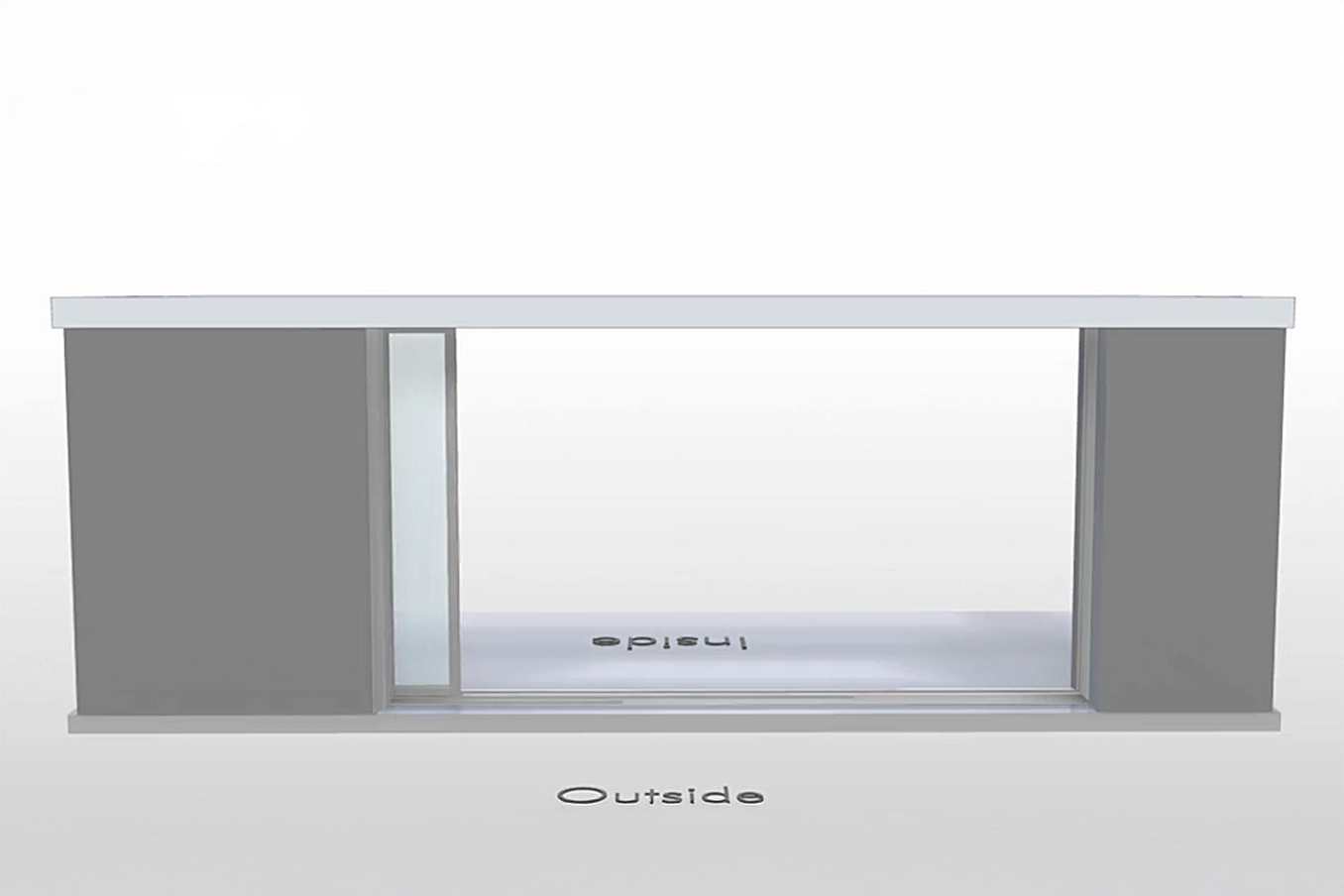 NanaWall CERO III pocketing configuration: 3-panel sliding glass wall with panels sliding into a concealed wall pocket (XXXP)