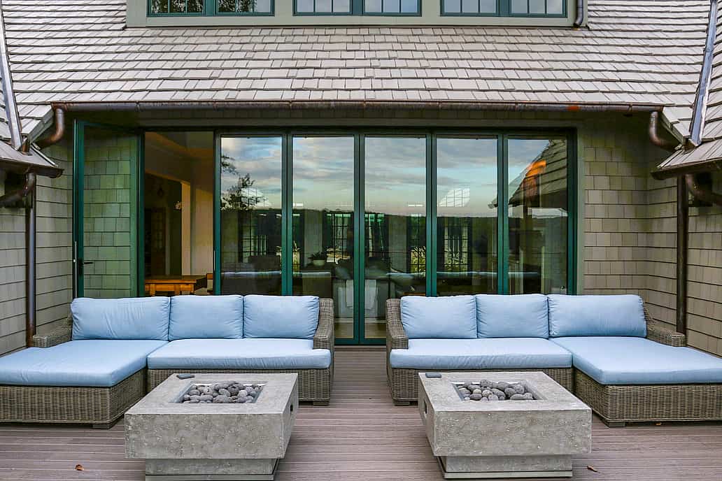 NanaWall at Monteagle Retreat, TN, showcasing slim aluminum folding glass walls with thermal break technology and custom finish for all-season use