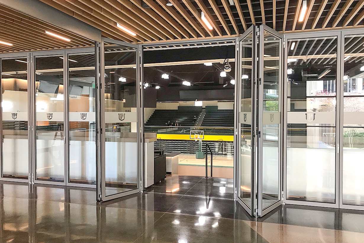 USF Dons Sobrato Center acoustic glass wall