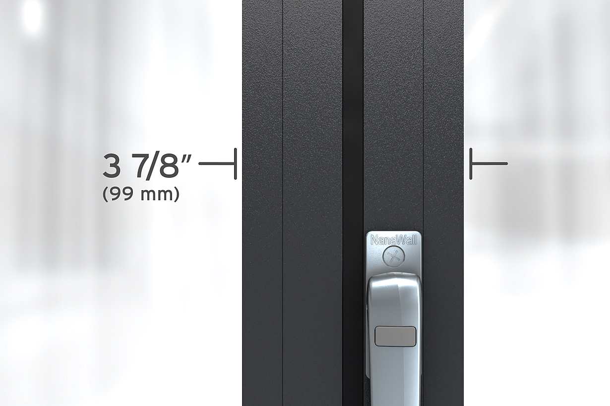 slim aluminum folding glass wall