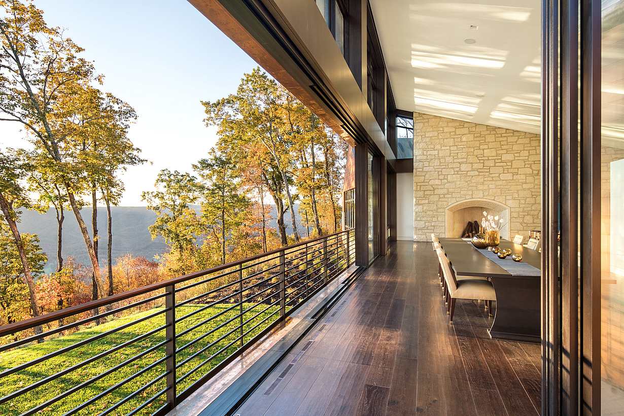 large panel sliding glass walls