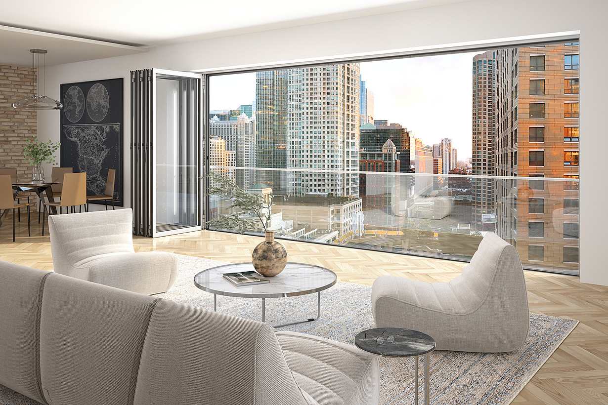 folding operable glass walls