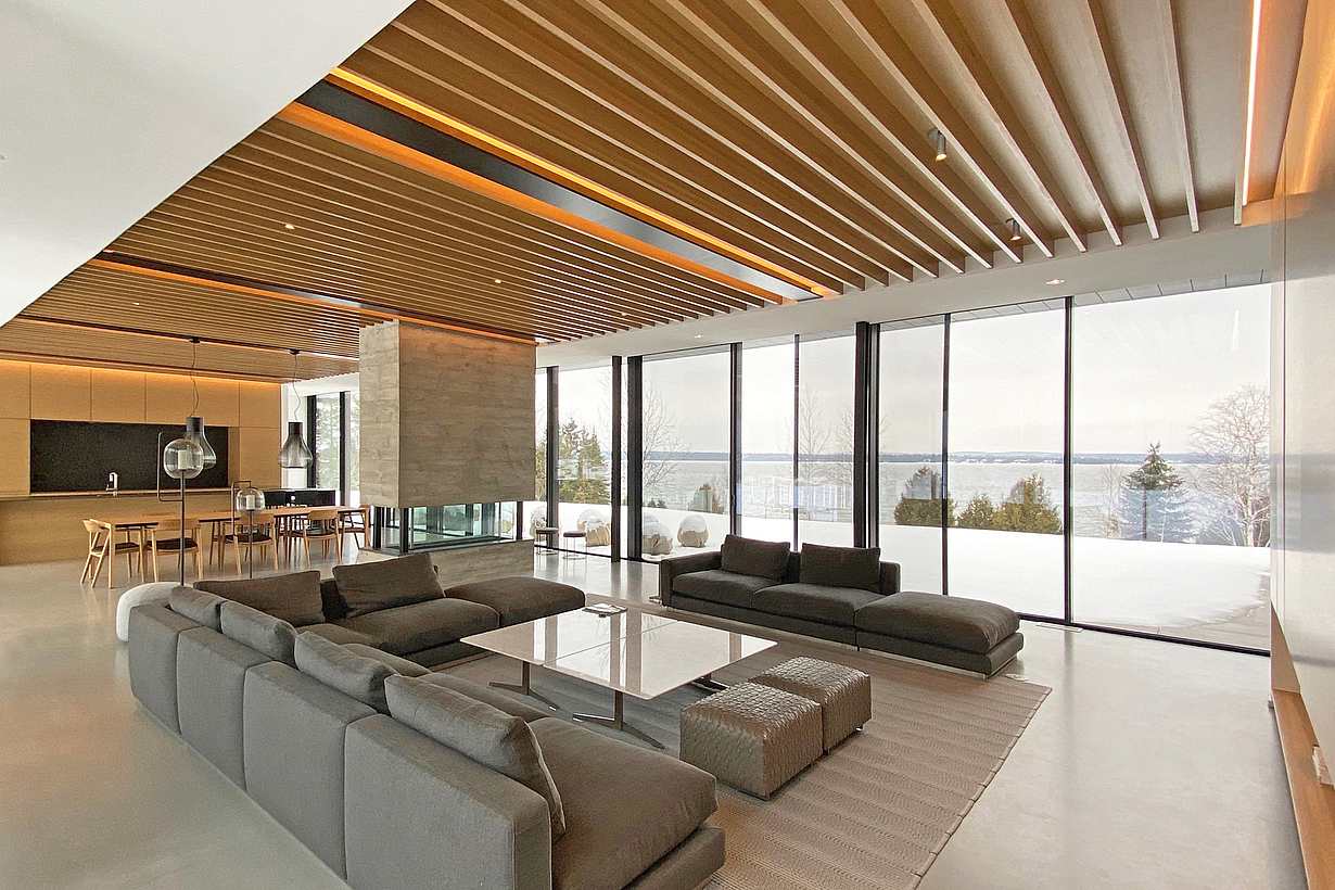 NanaWall opening glass wall systems on a lake front