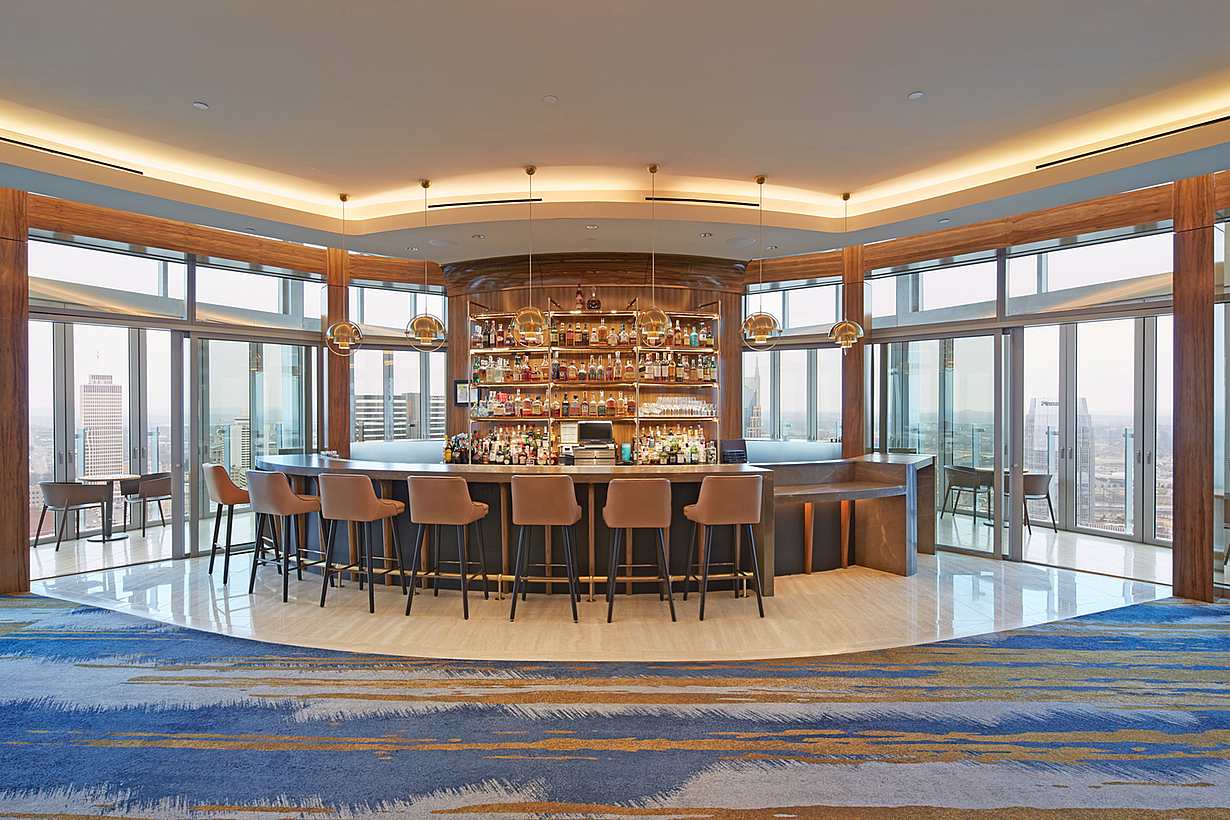 NanaWall opening glass wall rooftop design at Nashville JW Marriott