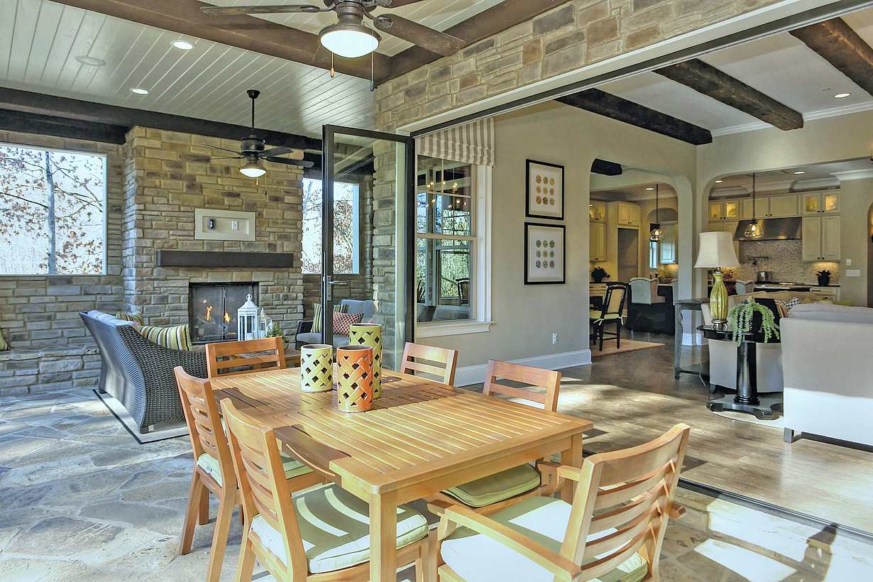 California Room with opening glass doors