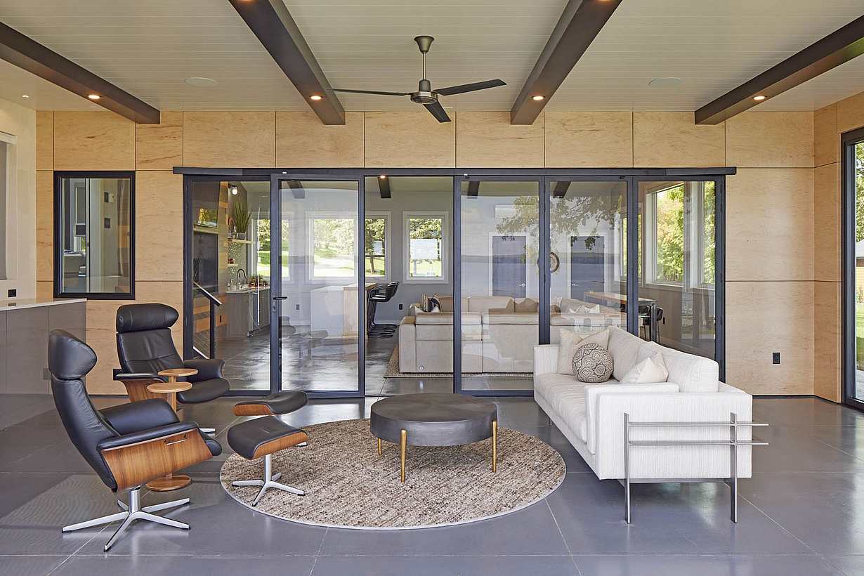California Room with aluminum opening glass doors