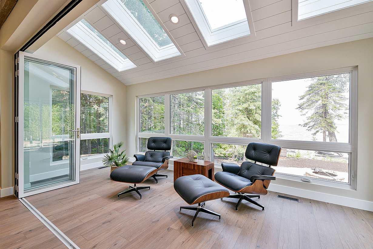 aluminum framed residential glass walls