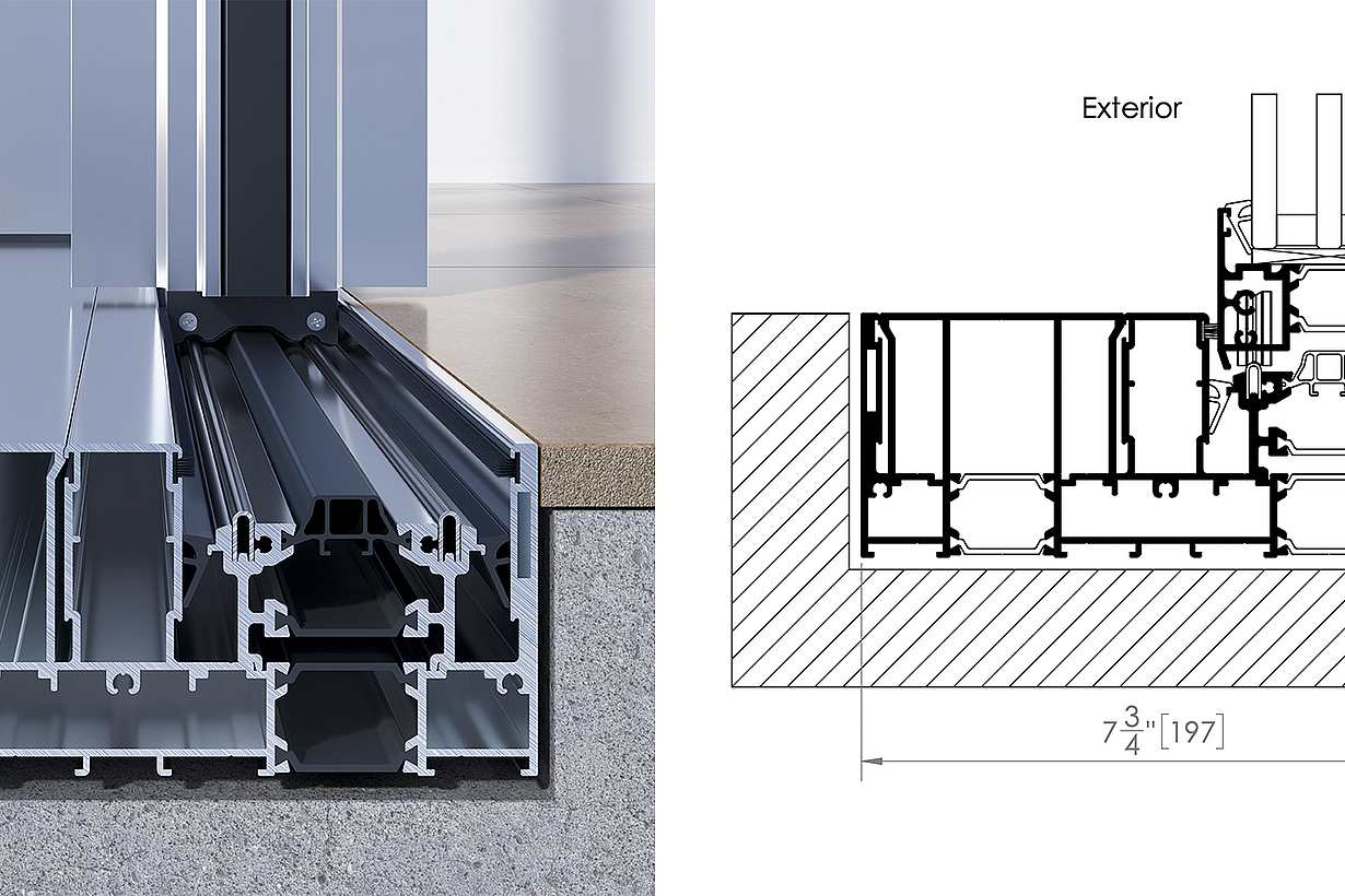 cero performance sill for sliding glass doors