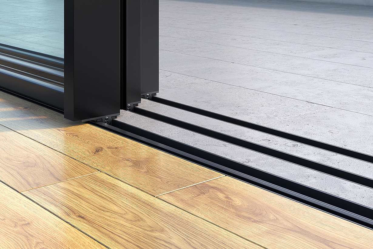 minimal sill for sliding glass door 