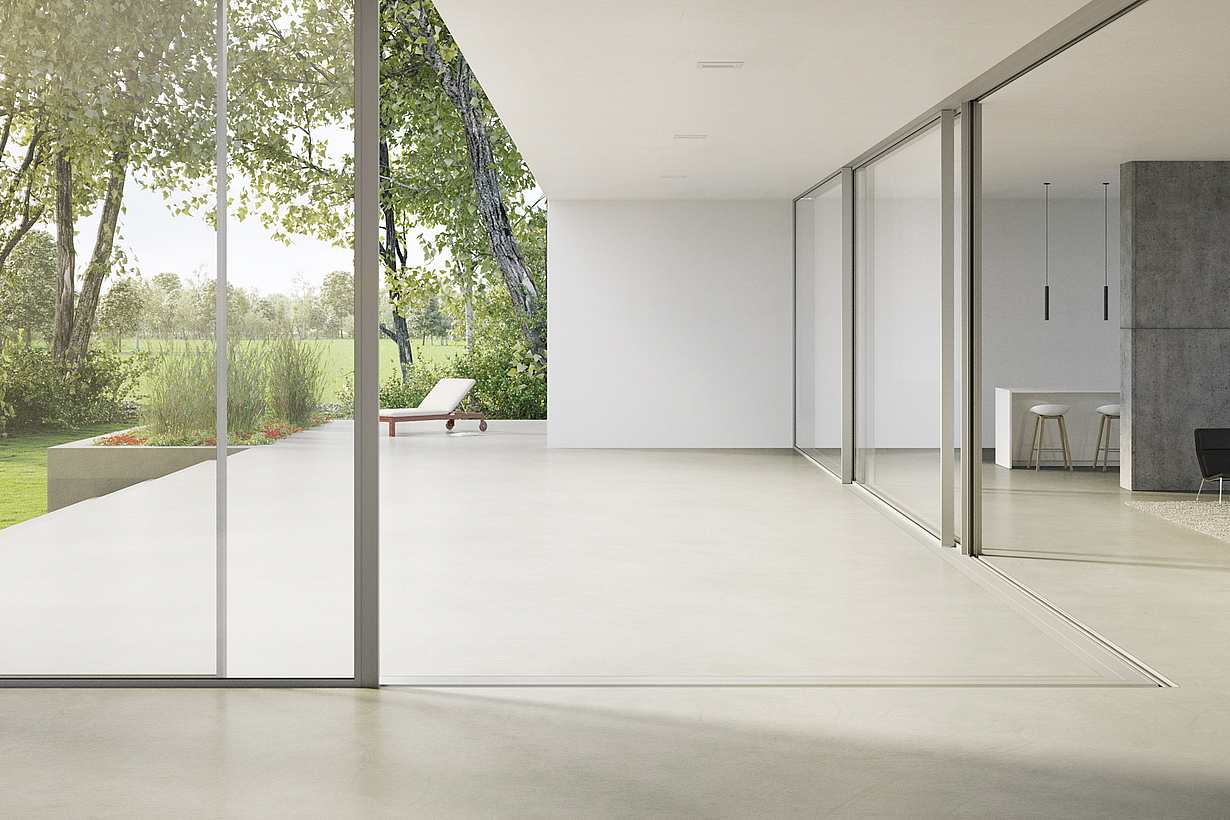 open corner sliding glass door system
