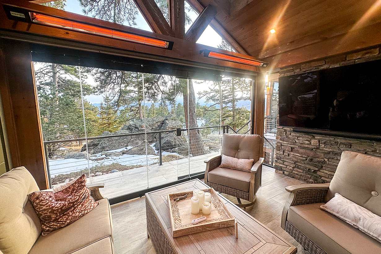 frameless glass patio door system