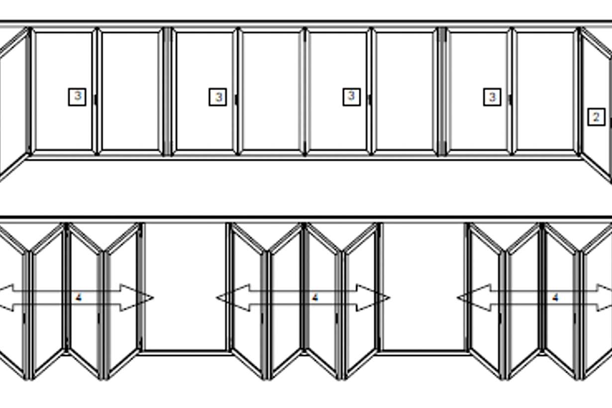 FourFold panel sets in folding glass doors