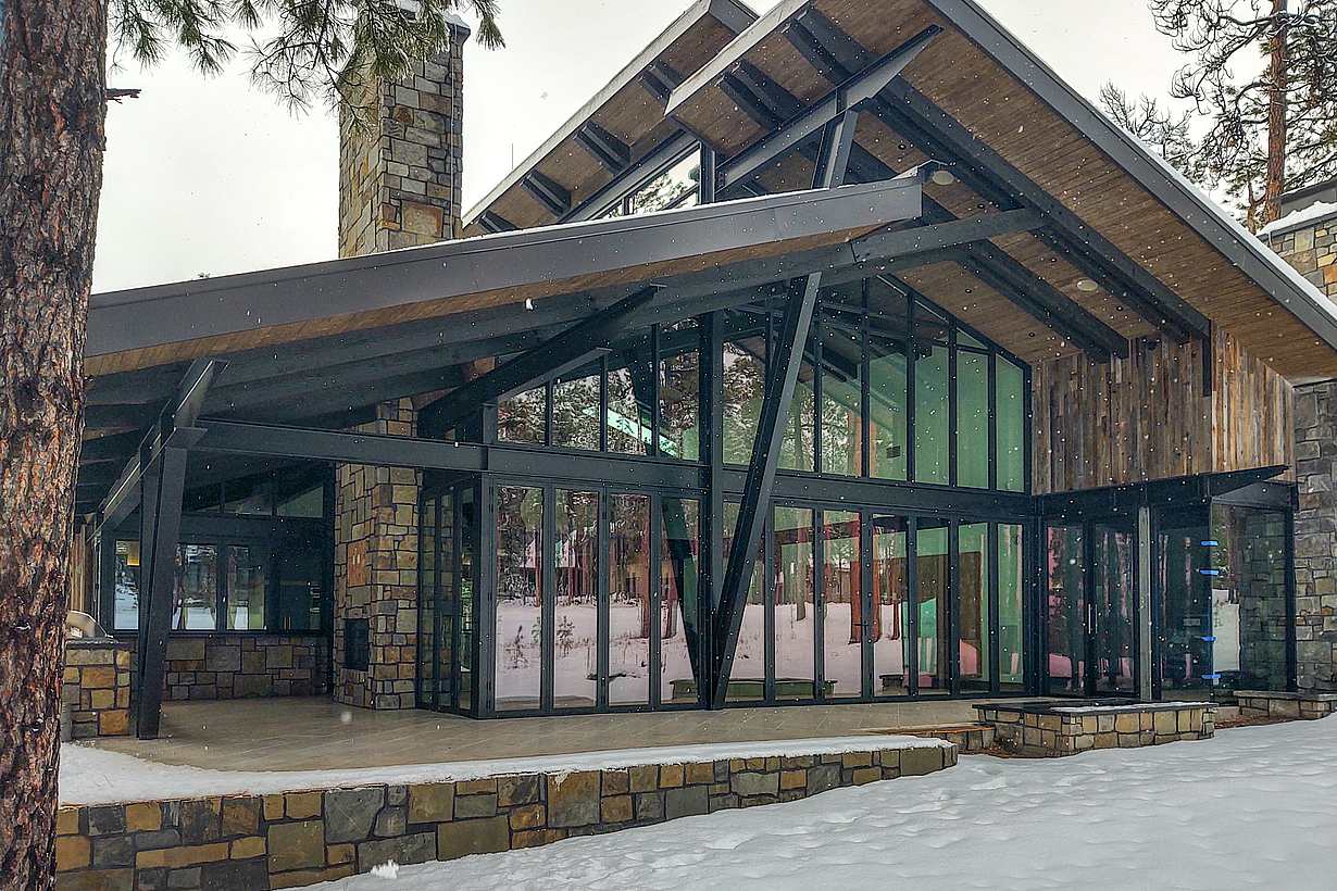 opening glass doors in winter