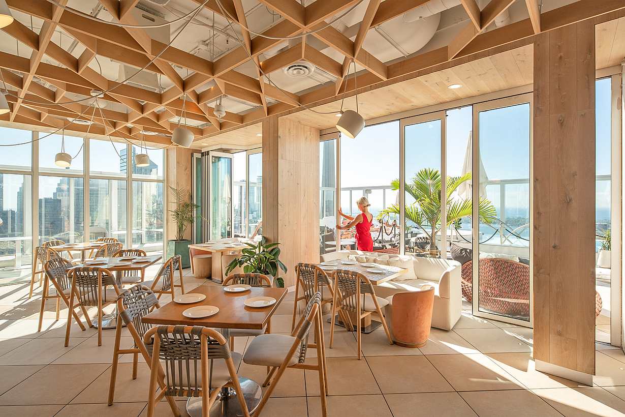 best restaurant glass patio doors for rooftop