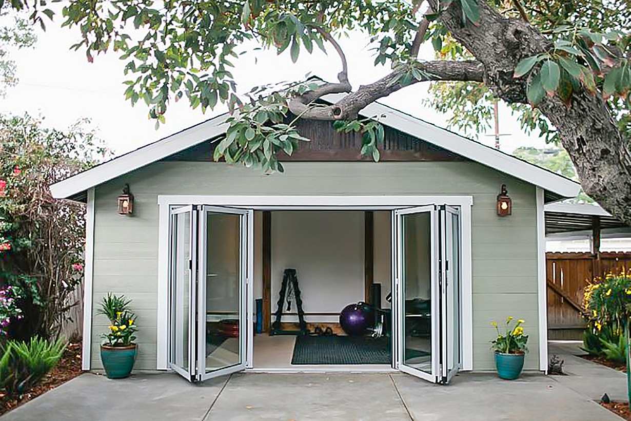 Garage conversion into ADU - moveable glass wall systems
