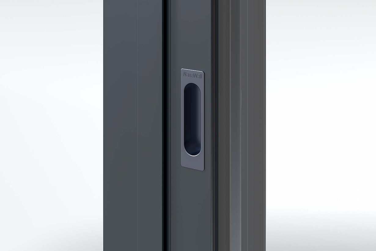 Black Flush Push Handle | NanaWall NW MultiSlide 630