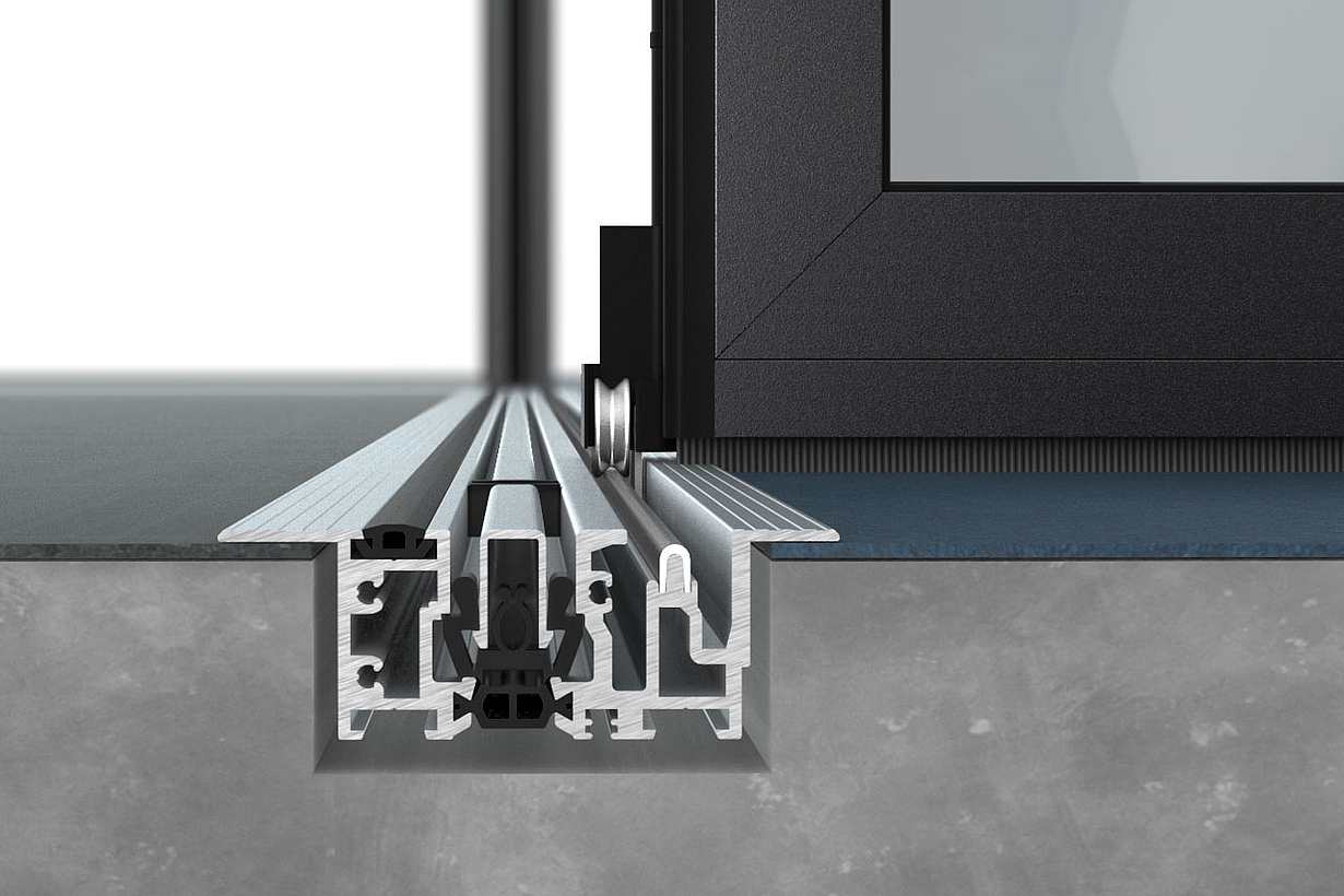 NanaWall Flush Sill - Outswing Suggested Installation