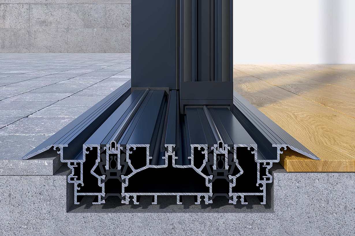 Black Low Profile Saddle Sill | NanaWall NW MultiSlide 630