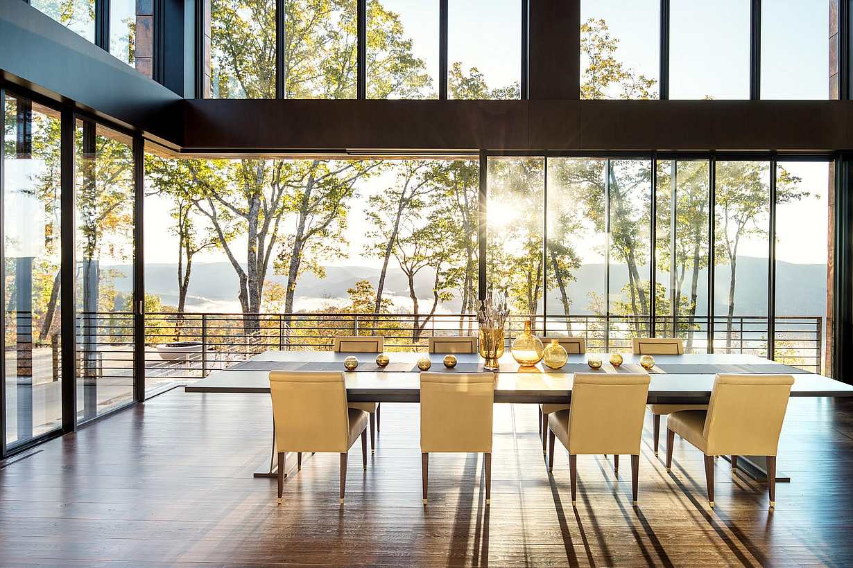 West Virginia home features sliding patio doors that boost natural daylight and promote healthier indoor living