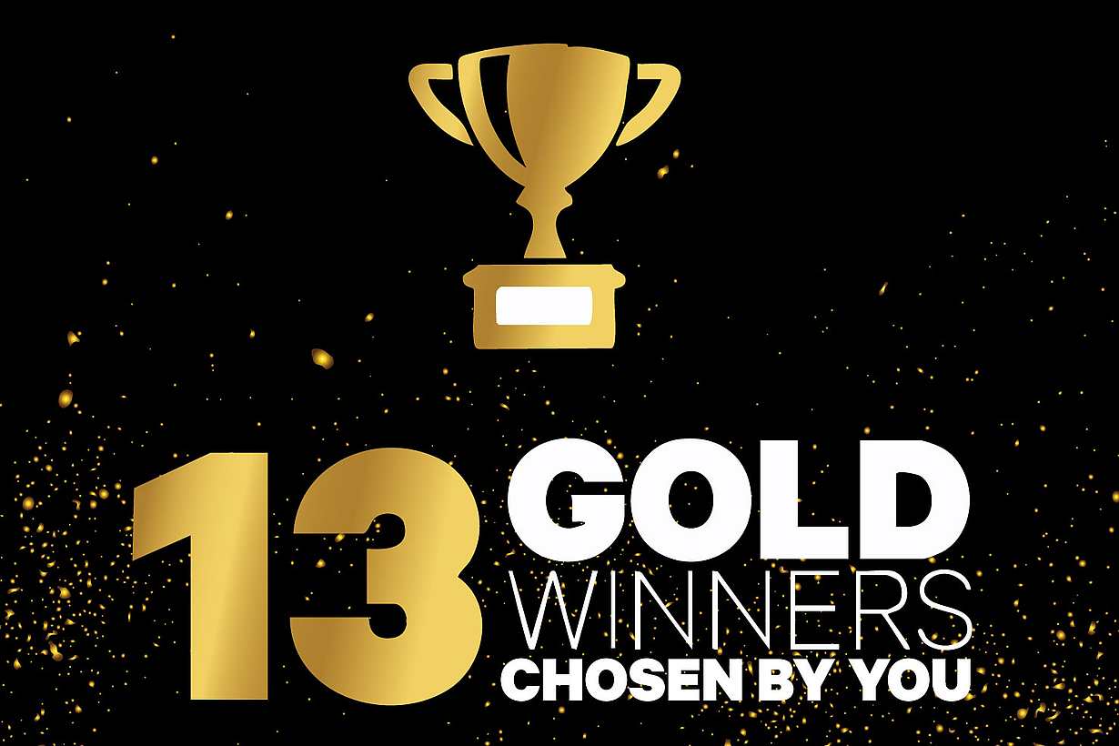 13 Gold Winners Chosen by You