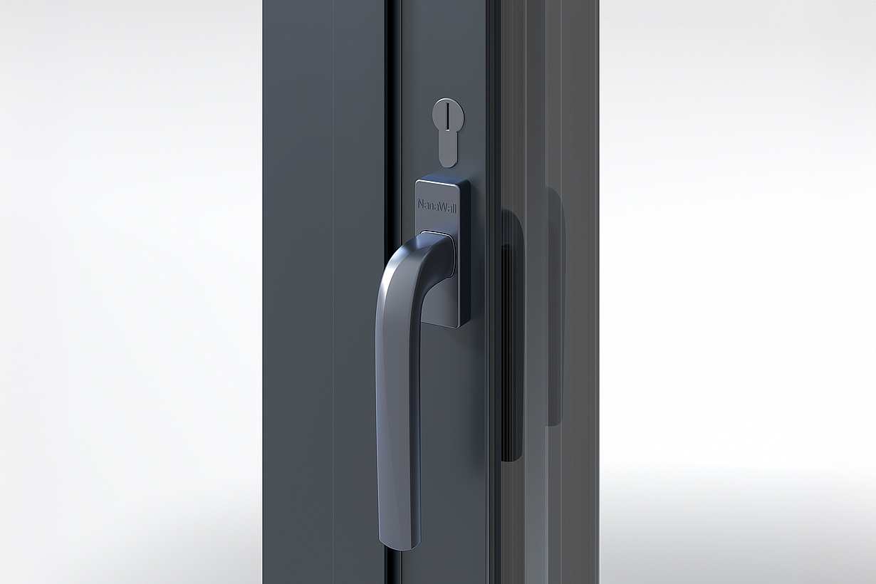 NW MultiSlide 630 black handle with key cylinder | NanaWall