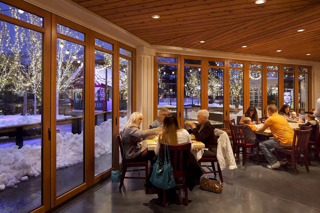 NanaWall WD65 wood glass wall system at Park Stone Station Park in Utah, highlighting durability, structural performance, and long-term reliability in public spaces