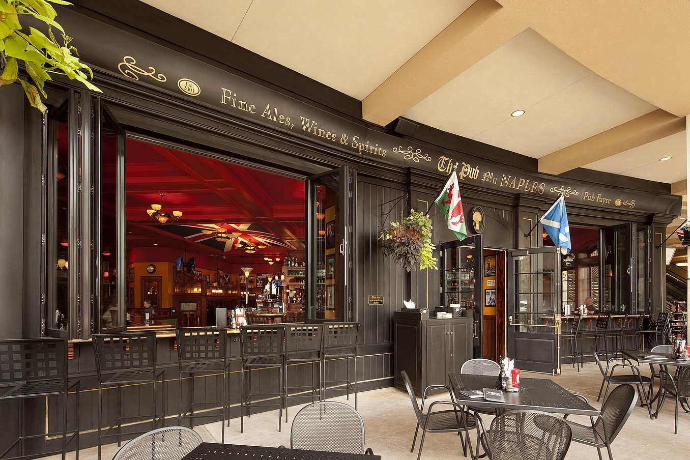 NanaWall at The Pub, Mercato Mall, Naples, FL, featuring impact-rated glass panels, thermal break technology, and commercial-grade durability